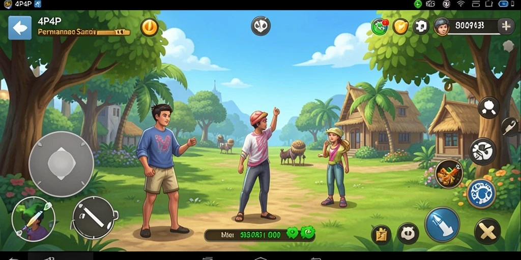 Screenshot gameplay 4P4P menampilkan keseruan permainan casual yang menghibur.