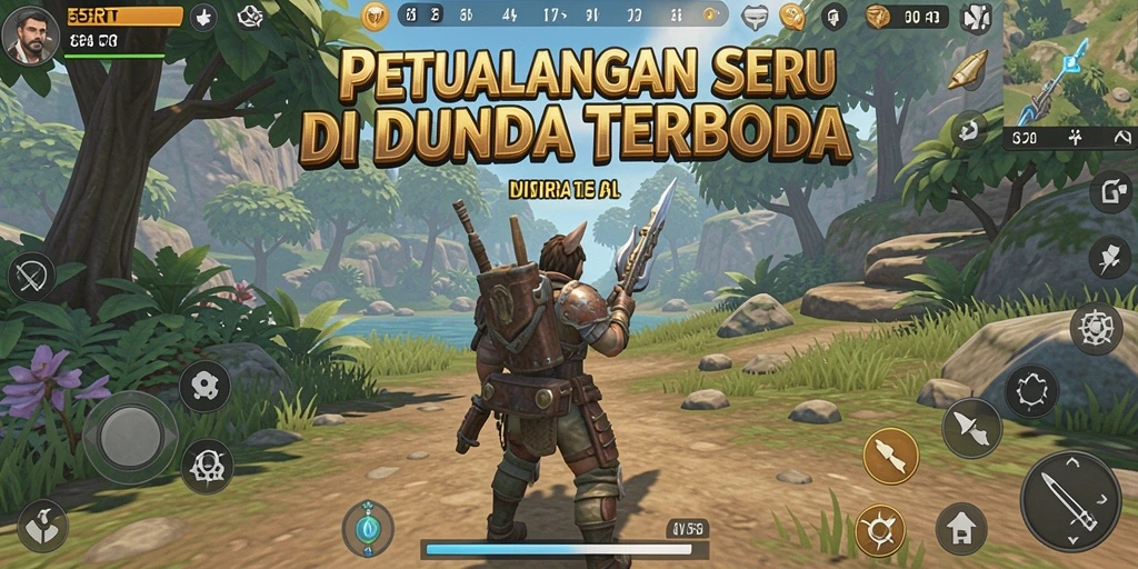 Tangkapan layar menampilkan pemandangan indah dalam game Open World.
