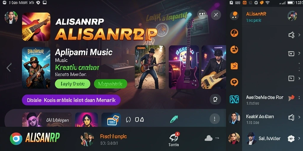 Gameplay menarik ALISANRP dengan berbagai instrumen musik.