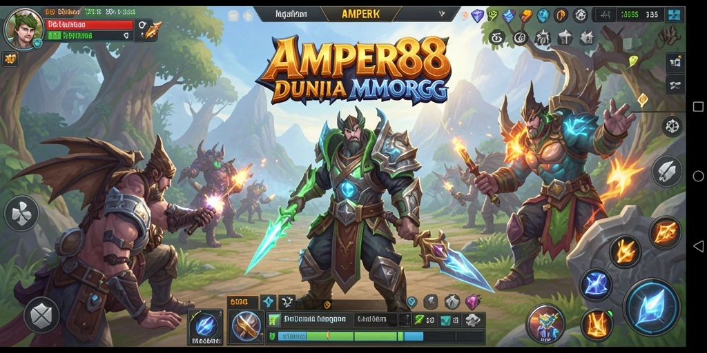 Screenshot AMPER88 menampilkan aksi seru dalam permainan MMORPG.