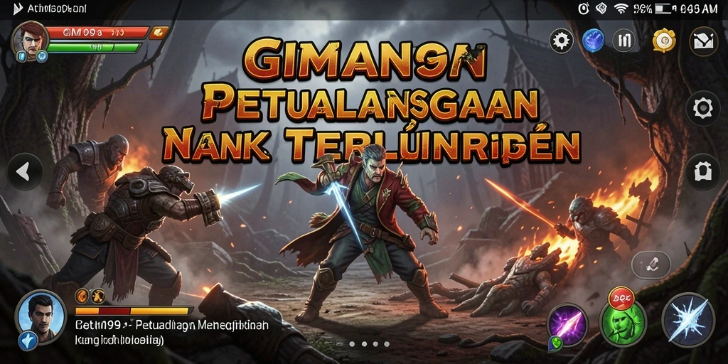 Tampilan gameplay GIM999 yang penuh aksi dan petualangan.