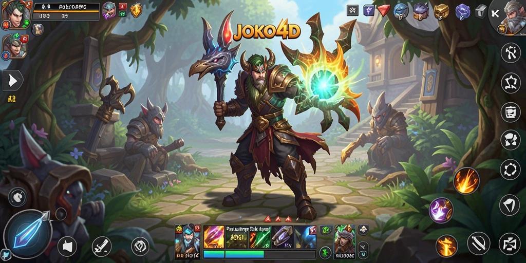 Screenshot gameplay JOKO4D yang menunjukkan pertarungan mendebarkan.