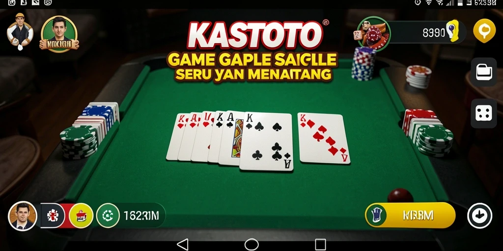 Tampilan gameplay gaple yang seru dan interaktif di KASTOTO.