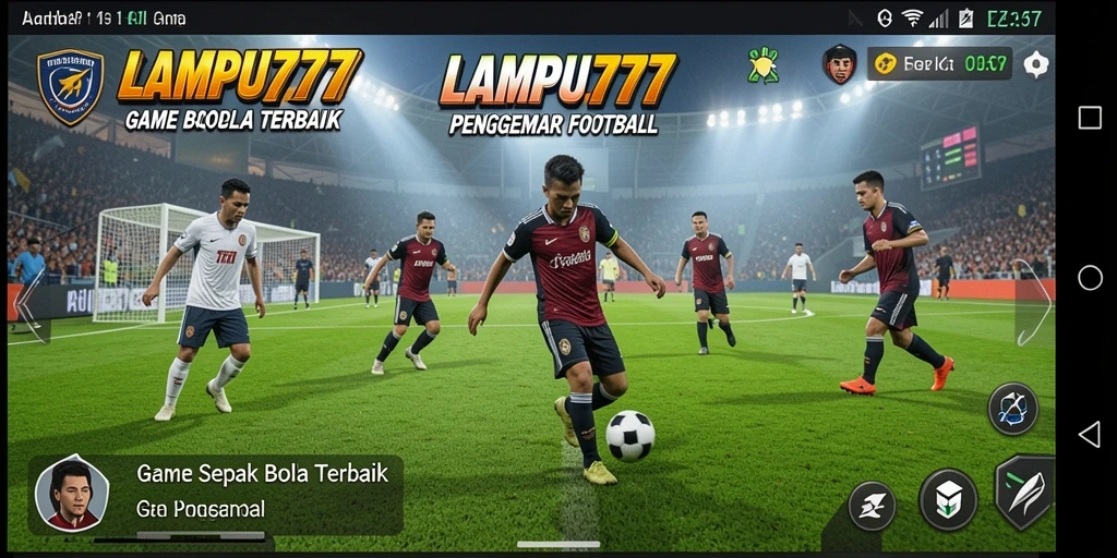 Screenshot gameplay <strong>LAMPU777</strong> menampilkan aksi seru pertandingan sepak bola.