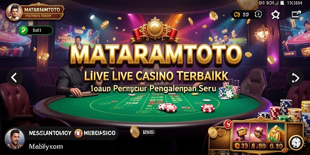 Tampilan gameplay seru MATARAMTOTO dalam suasana Live Casino.