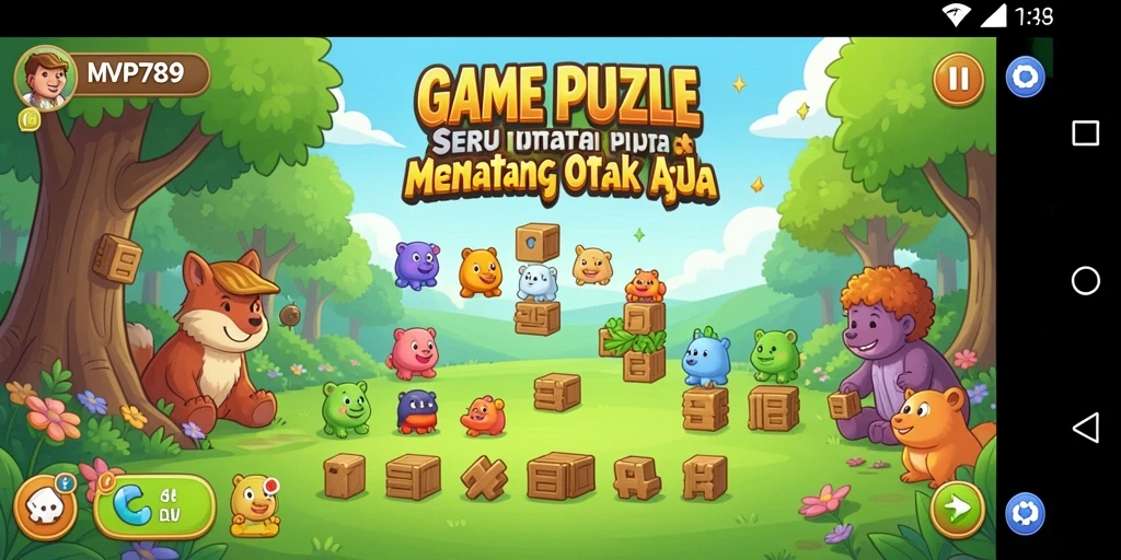 Tampilan gameplay menantang dari MVP789 dengan berbagai teka-teki menarik.