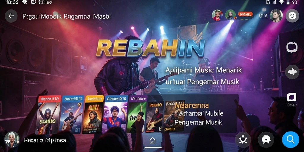 Screenshot gameplay <strong>REBAHIN</strong> yang menunjukkan interaksi seru dengan musik.