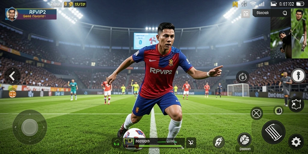 Tampilan seru dari gameplay di RPVIP2 dengan aksi olahraga yang mendebarkan.