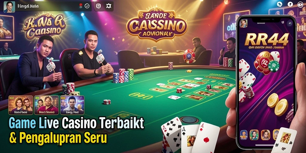 Tampilan gameplay mendebarkan dalam aplikasi Live Casino RR44.