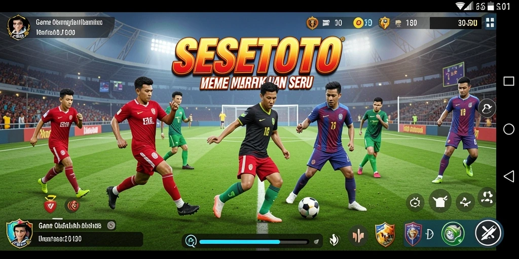 Screenshot gameplay SESETOTO menampilkan aksi olahraga yang seru