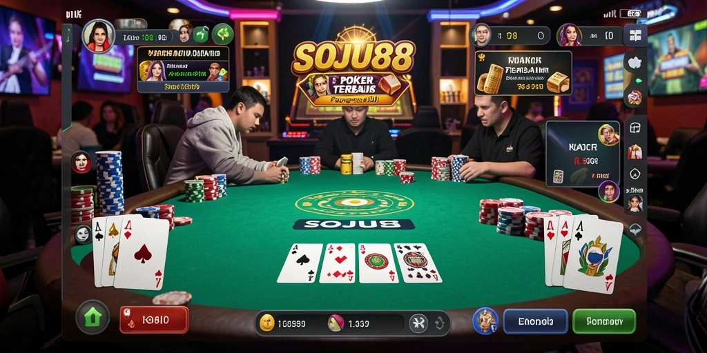 Menampilkan gameplay mendebarkan di SOJU88 dengan berbagai mode Poker.